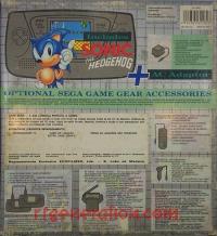 Sega Game Gear + AC Adaptor + Sonic the Hedgehog Bundle Box Back 200px