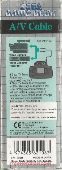Game Gear Cabo A/V  Box Back 200px