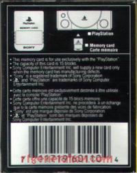 Sony PlayStation Memory Card Grey - Box Box Back 200px