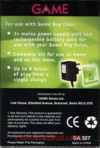 GAME Battery Pack & Power Supply Unit Lime Green Box Back 200px