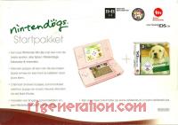 Nintendo DS Lite Pink Nintendogs Startpakket Box Back 200px