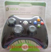 Microsoft Xbox 360 Wireless Controller Black Box Front 200px