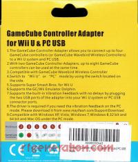 Mayflash Gamecube Controller Adapter for Wii U & PC USB  Box Back 200px