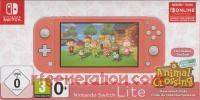 Nintendo Switch Lite Coral with Animal Crossing: New Horizons Box Front 200px