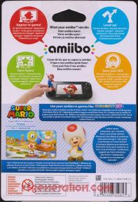 Amiibo: Super Mario Bros.: Toad Reprint Box Back 200px