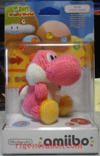 Amiibo: Yoshi's Woolly World: Pink Yarn Yoshi  Box Front 200px
