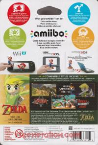 Amiibo: The Legend of Zelda: The Wind Waker: Toon Link  Box Back 200px