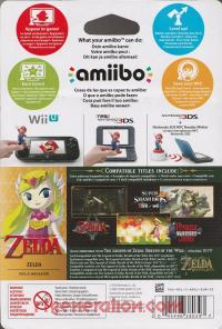 Amiibo: The Legend of Zelda: The Wind Waker: Zelda  Box Back 200px