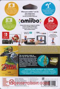 Amiibo: The Legend of Zelda: Skyward Sword Link  Box Back 200px