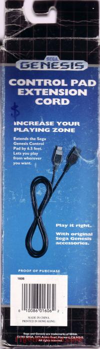 Control Pad Extension Cord Official Sega Box Back 200px