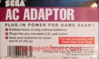 Game Gear AC Adapter - Official Sega  Box Back 200px