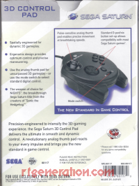 Sega Saturn 3D Control Pad  Box Back 200px