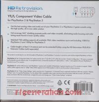 YPbPr Component Video Cable for PlayStation 2 & PlayStation 3  Box Back 200px