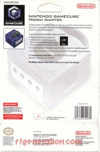 GameCube 56K Modem Adapter  Box Back 200px