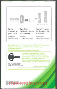 Xbox 360 Hard Drive Transfer Cable  Box Back 200px