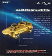 Sony DUALSHOCK 3 Wireless Controller Metallic Gold Box Back 200px