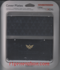 new Nintendo 3DS Cover Plate Black Tri-Force Box Front 200px