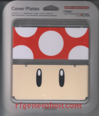 new Nintendo 3DS Cover Plate Red Mushroom #19 Box Front 200px