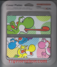 new Nintendo 3DS Cover Plate Colorful Yoshis #28 Box Front 200px