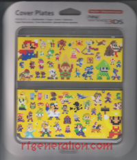 new Nintendo 3DS Cover Plate 8-bit Mario Maker #67 Box Front 200px
