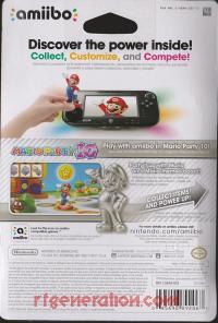 Amiibo: Super Mario Bros.: Mario Silver Box Back 200px