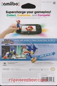 Amiibo: Super Smash Bros.: Sonic  Box Back 200px