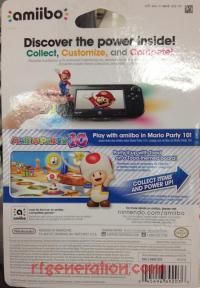 Amiibo: Super Mario Bros.: Toad  Box Back 200px