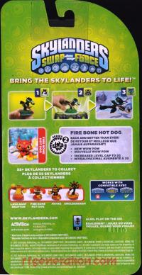 Skylanders Swap Force: Fire Bone Hot Dog  Box Back 200px
