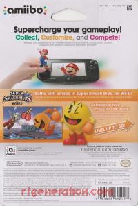 Amiibo: Super Smash Bros.: Pac-Man  Box Back 200px