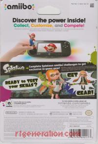 Amiibo: Splatoon: Inkling Girl  Box Back 200px