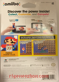 Amiibo: Mario 30th Anniversary: 8-Bit Mario Modern Colors Box Back 200px