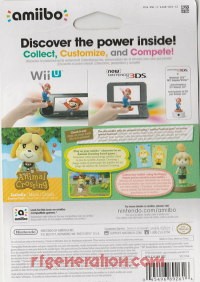 Amiibo: Animal Crossing: Isabelle Summer Outfit Box Back 200px