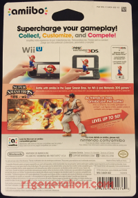 Amiibo: Super Smash Bros.: Ryu  Box Back 200px