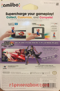 Amiibo: Super Smash Bros.: Bayonetta Player 2 Box Back 200px