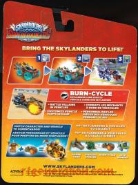 Skylanders SuperChargers Vehicle: Burn Cycle  Box Back 200px