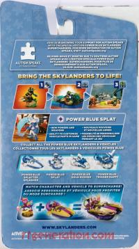 Skylanders SuperChargers: Power Blue Splat  Box Back 200px