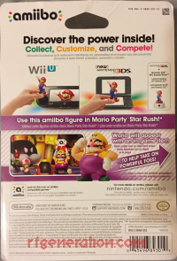 Amiibo: Super Mario Bros.: Wario  Box Back 200px