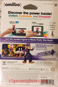 Amiibo: Super Mario Bros.: Waluigi  Box Back 200px