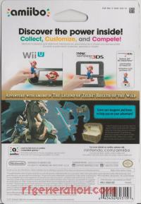 Amiibo: The Legend of Zelda: Breath of the Wild: Rider Link  Box Back 200px