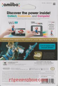 Amiibo: The Legend of Zelda: Breath of the Wild: Archer Link  Box Back 200px