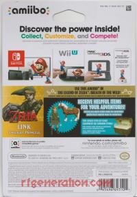 Amiibo: The Legend of Zelda: Twilight Princess Link  Box Back 200px