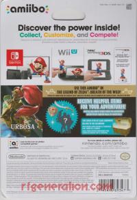 Amiibo: The Legend of Zelda: Breath of the Wild: Urbosa  Box Back 200px