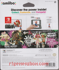 Amiibo: Splatoon: Pearl / Marina 2 Pack  Box Back 200px