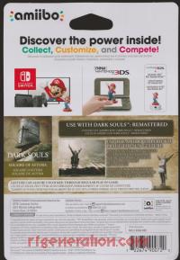Amiibo: Dark Souls: Solaire of Astora  Box Back 200px