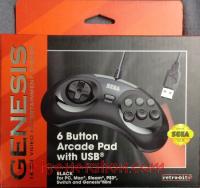 6 Button Arcade Pad with USB Black Box Front 200px