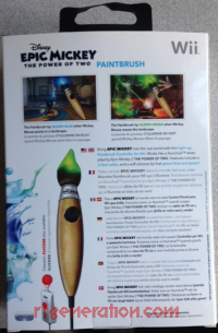 Epic Mickey, Disney: The Power Of Two Paintbrush  Box Back 200px